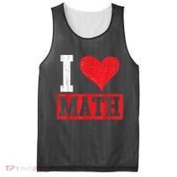I Love Math Heart Math Mesh Reversible Basketball Jersey Tank thumb 0