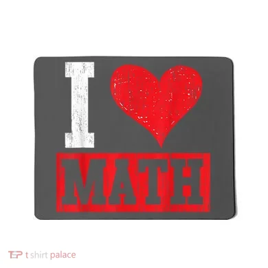 I Love Math Heart Math Mousepad