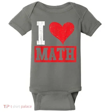 I Love Math Heart Math Baby Bodysuit
