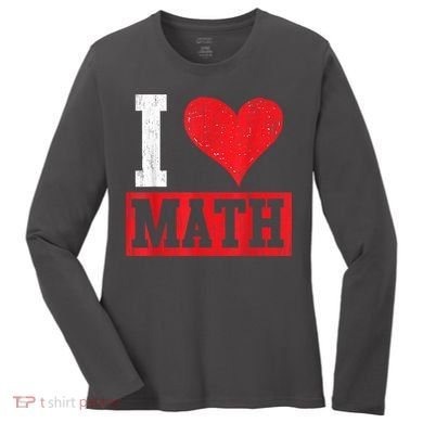 I Love Math Heart Math Women's Long Sleeve Shirt