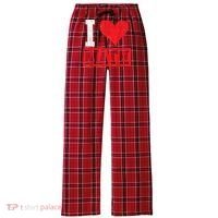 I Love Math Heart Math Women's Flannel Plaid Pajama Pants thumb 0