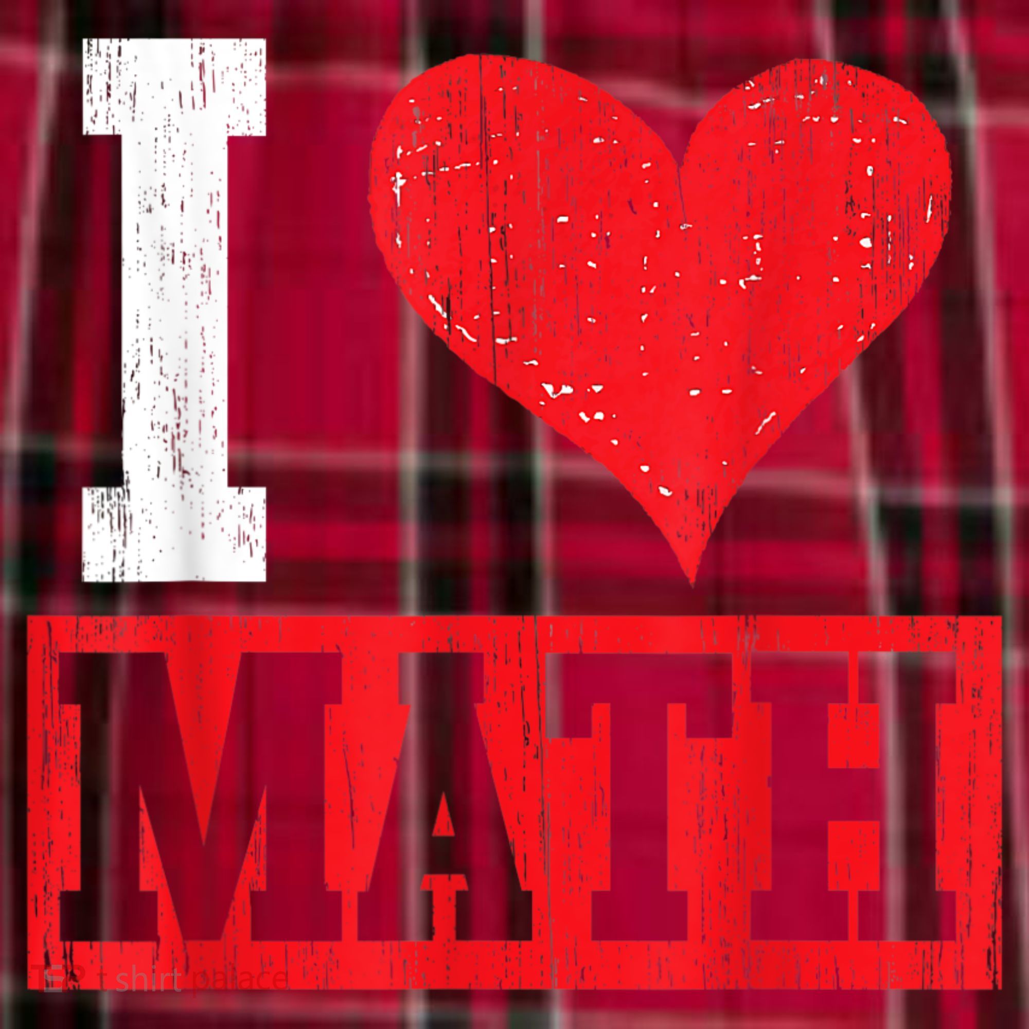 I Love Math Heart Math Women's Flannel Plaid Pajama Pants