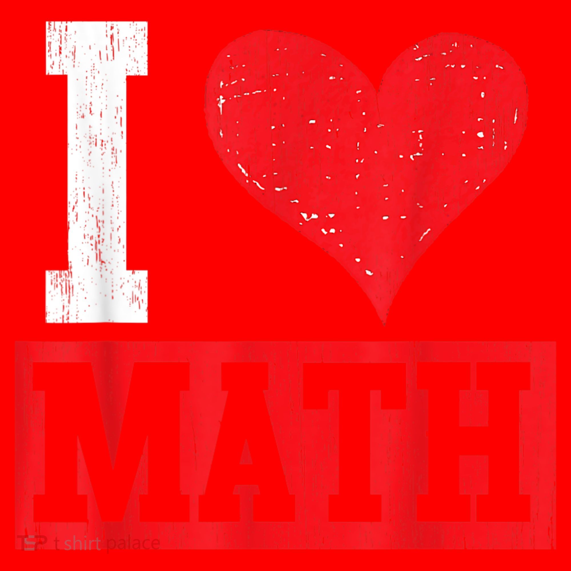 I Love Math Heart Math Santa Hat