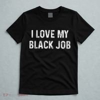 I Love My Black Job Heart Distressed T-Shirt thumb 5