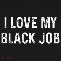 I Love My Black Job Heart Distressed Pajama Set thumb 2