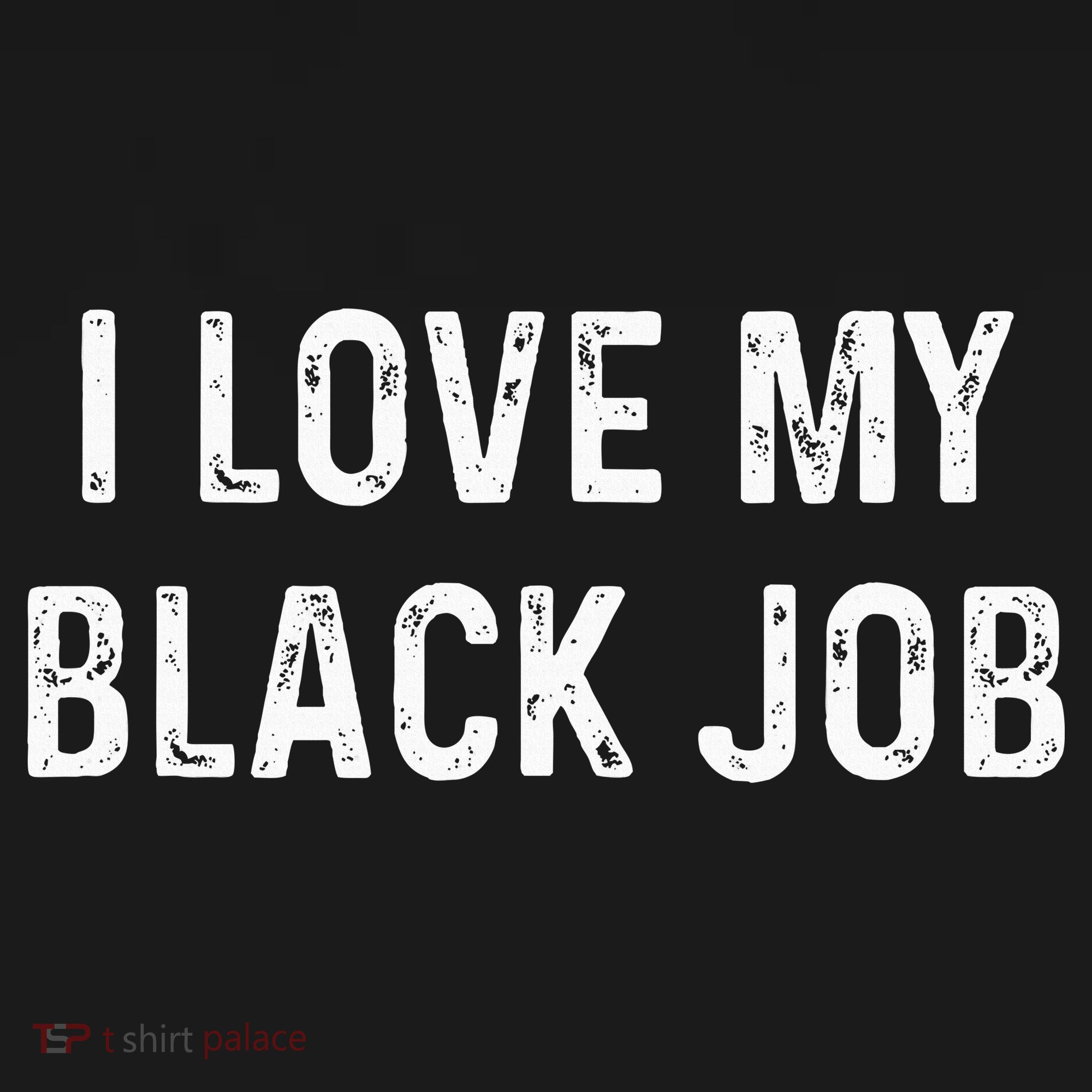 I Love My Black Job Heart Distressed Mousepad