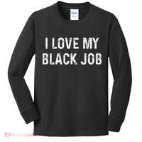 I Love My Black Job Heart Distressed Kids Long Sleeve Shirt thumb 0