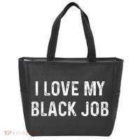 I Love My Black Job Heart Distressed Tote Bag thumb 0