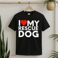 I Love My Rescue Dog Cute Shelters Adopted Dogs Pet Lover T-Shirt thumb 2