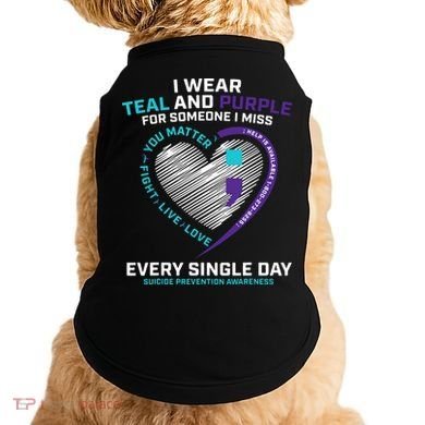 In Loving Memory Semicolon Suicide Prevention Awareness Doggie Tank
