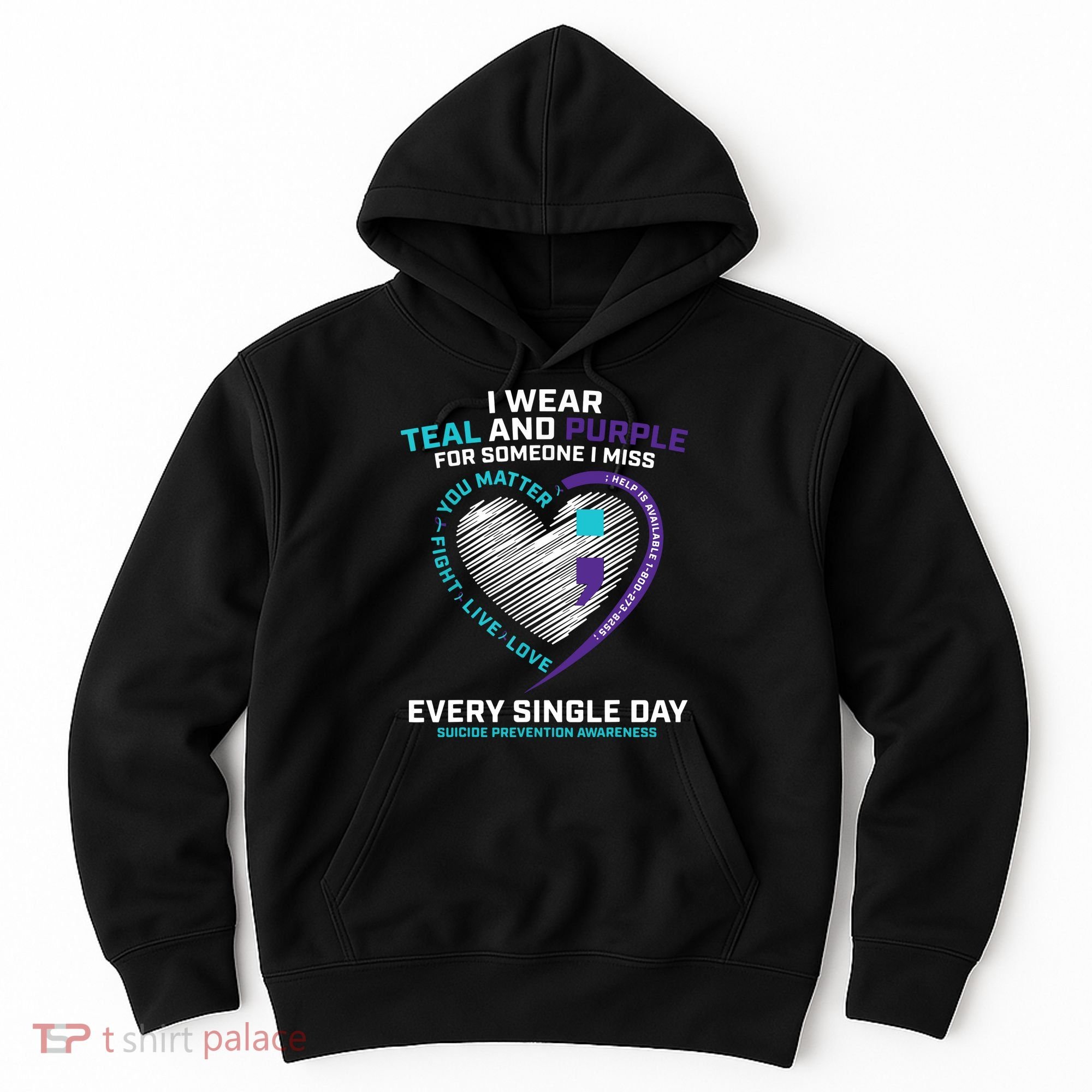 In Loving Memory Semicolon Suicide Prevention Awareness Hoodie