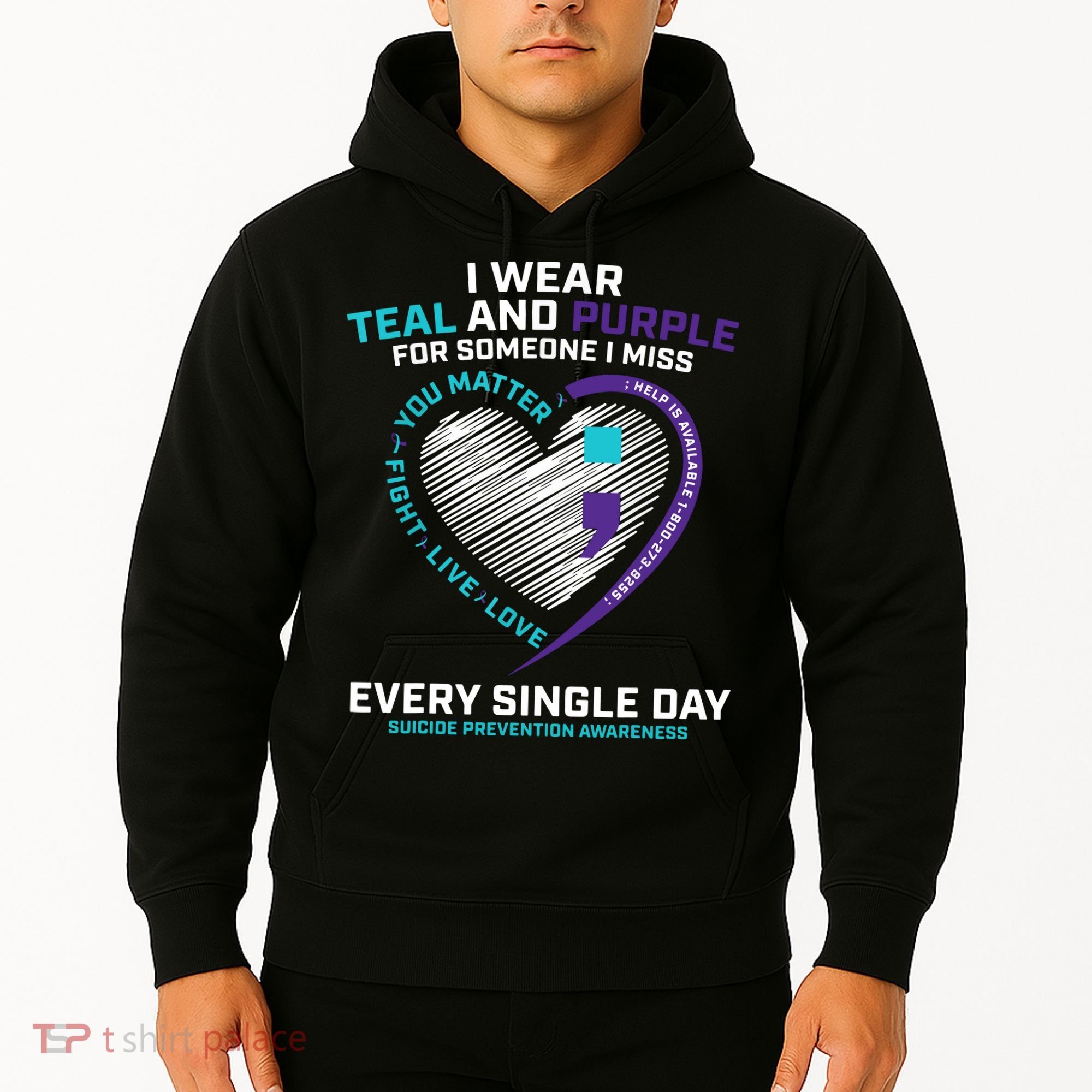 In Loving Memory Semicolon Suicide Prevention Awareness Hoodie