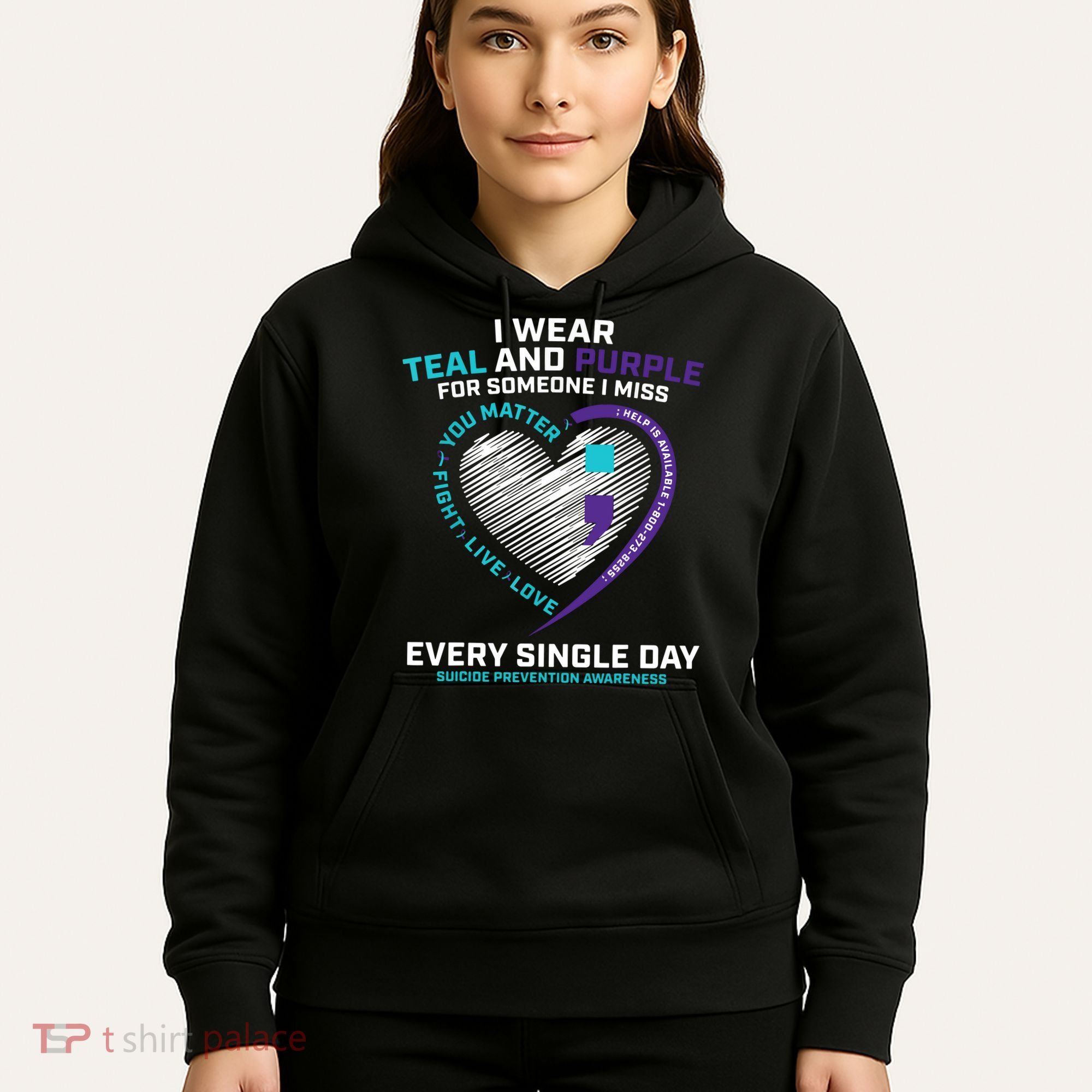 In Loving Memory Semicolon Suicide Prevention Awareness Hoodie