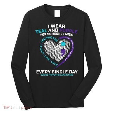 In Loving Memory Semicolon Suicide Prevention Awareness Long Sleeve Shirt