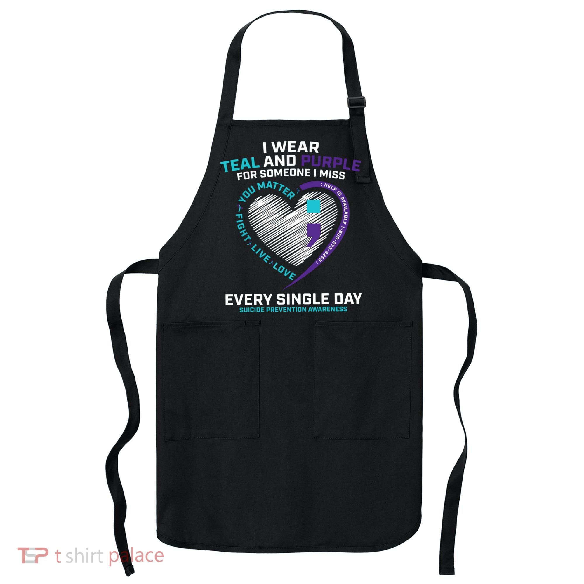 In Loving Memory Semicolon Suicide Prevention Awareness Apron