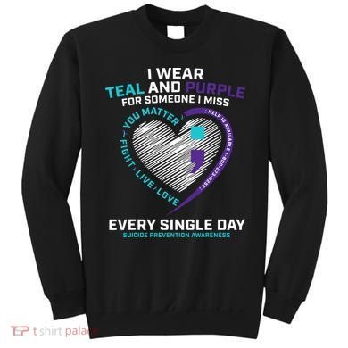 In Loving Memory Semicolon Suicide Prevention Awareness Sweatshirt