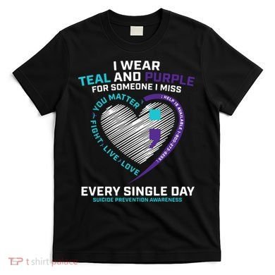 In Loving Memory Semicolon Suicide Prevention Awareness T-Shirt