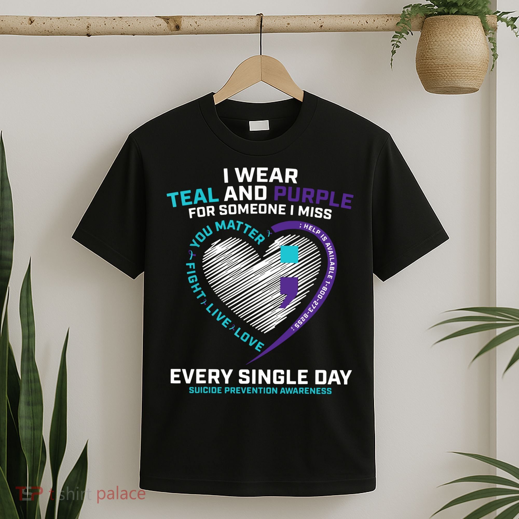 In Loving Memory Semicolon Suicide Prevention Awareness T-Shirt