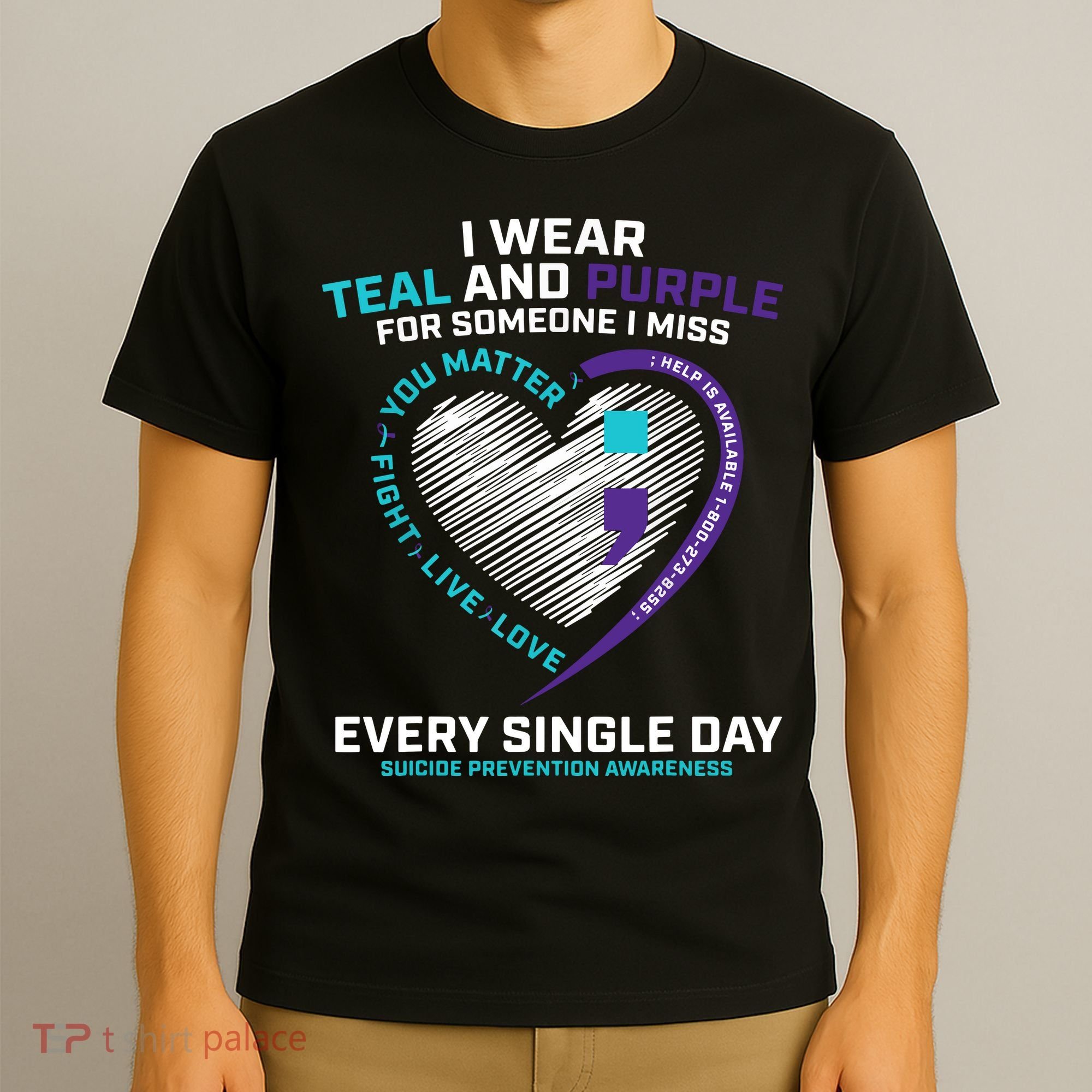 In Loving Memory Semicolon Suicide Prevention Awareness T-Shirt