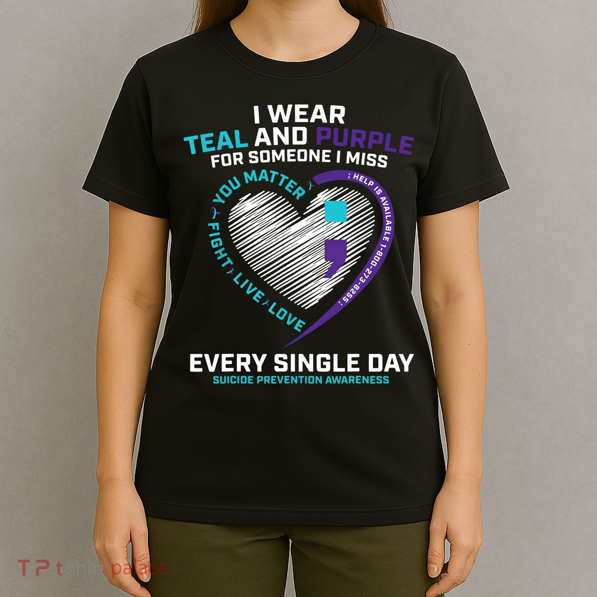 In Loving Memory Semicolon Suicide Prevention Awareness T-Shirt