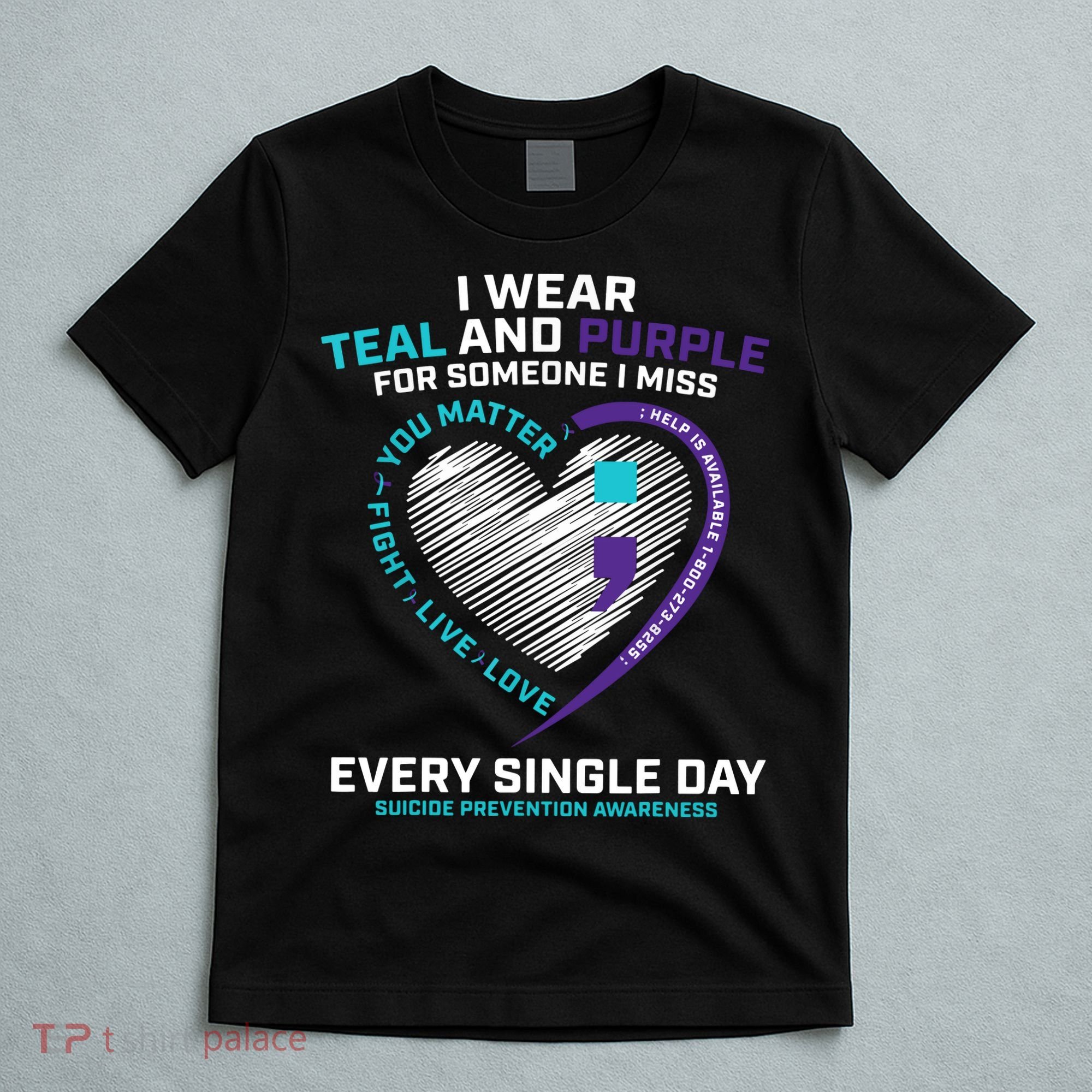 In Loving Memory Semicolon Suicide Prevention Awareness T-Shirt