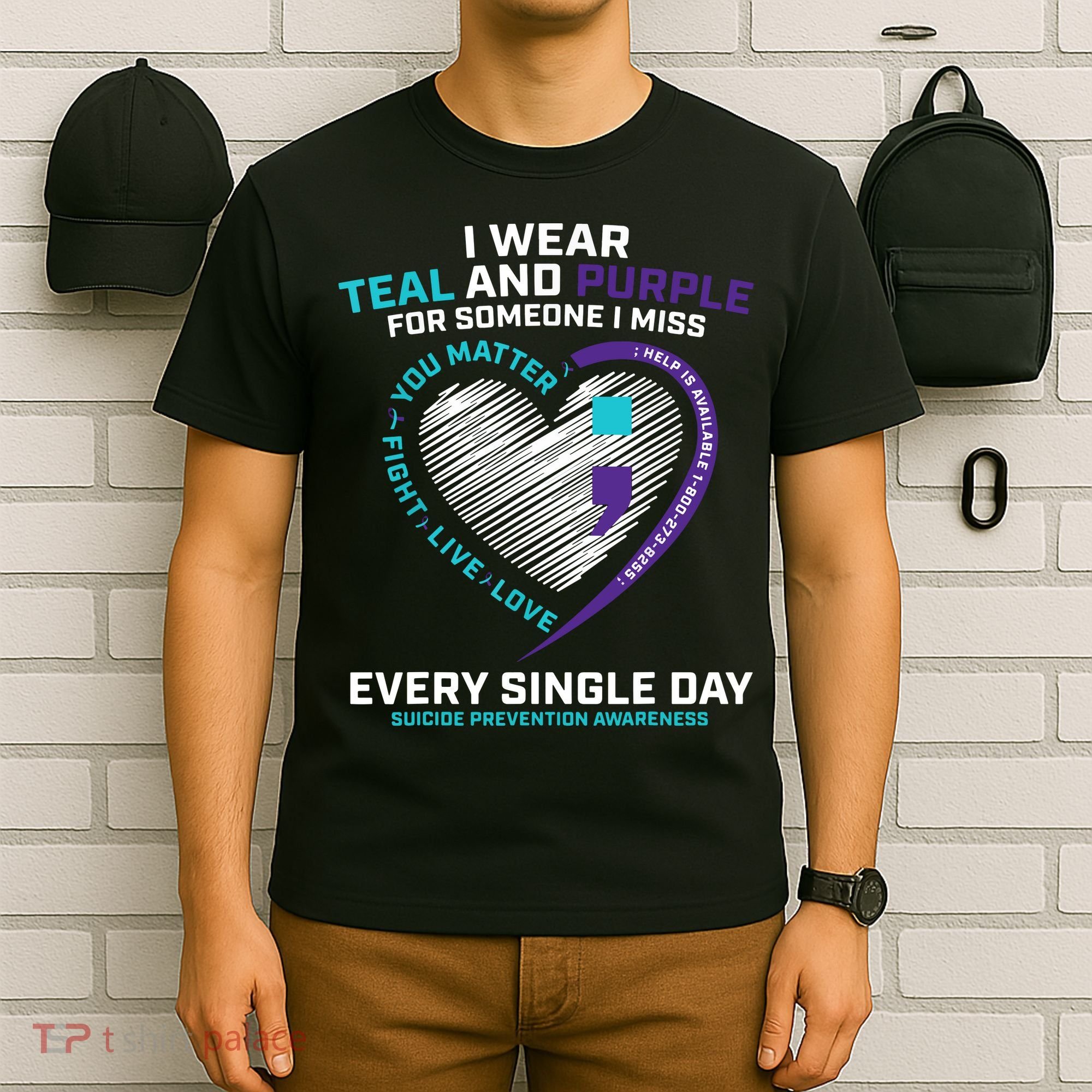 In Loving Memory Semicolon Suicide Prevention Awareness T-Shirt