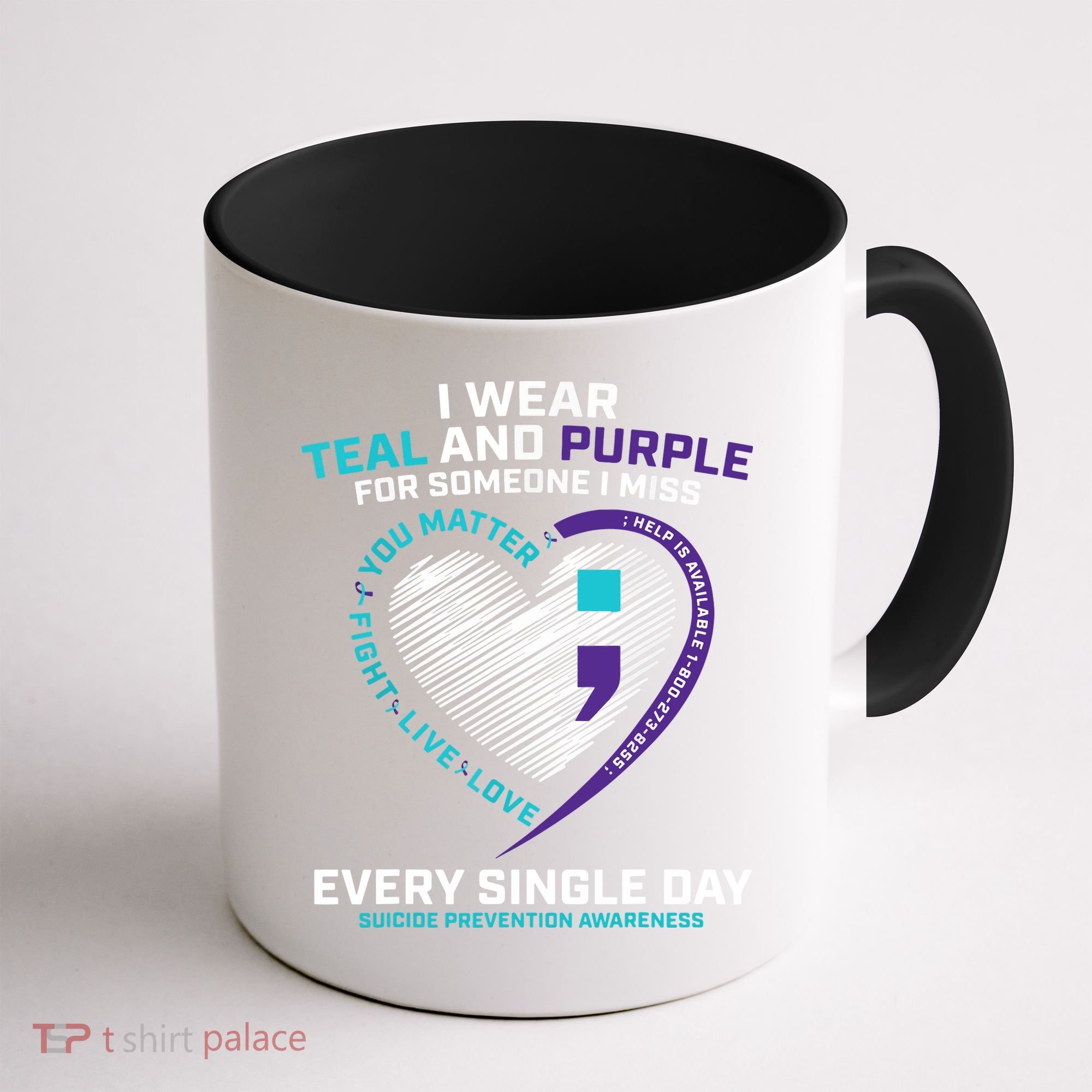 In Loving Memory Semicolon Suicide Prevention Awareness Coffee Mug
