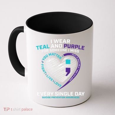 In Loving Memory Semicolon Suicide Prevention Awareness Coffee Mug