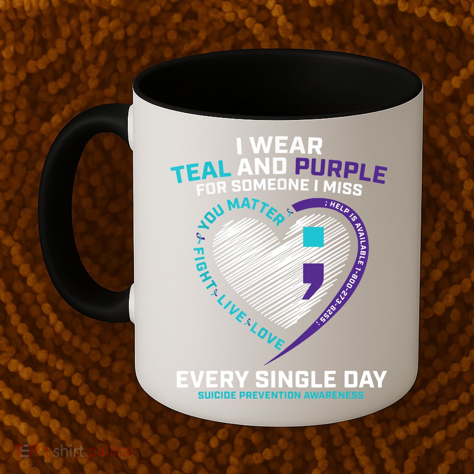 In Loving Memory Semicolon Suicide Prevention Awareness Coffee Mug