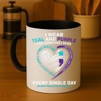 In Loving Memory Semicolon Suicide Prevention Awareness Coffee Mug thumb 4