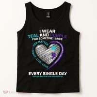 In Loving Memory Semicolon Suicide Prevention Awareness Tank Top thumb 2