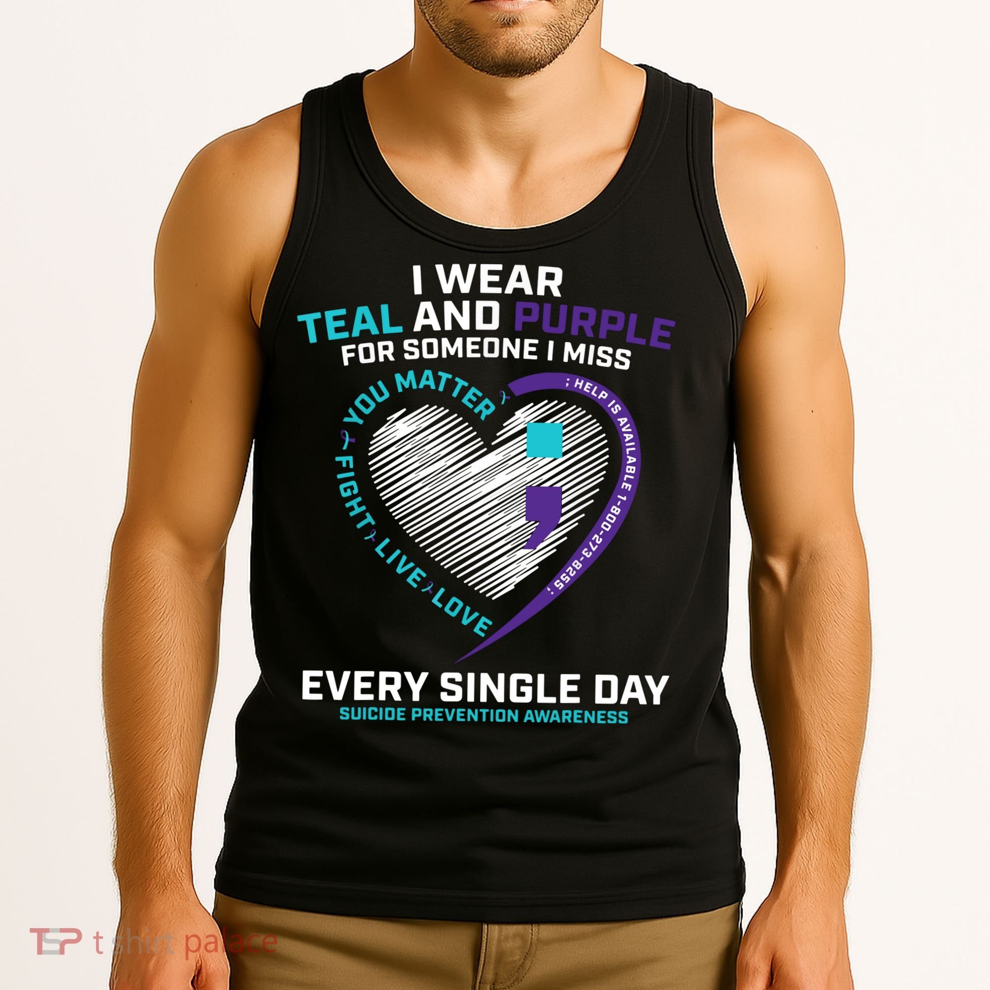 In Loving Memory Semicolon Suicide Prevention Awareness Tank Top