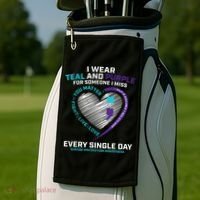 In Loving Memory Semicolon Suicide Prevention Awareness Golf Towel thumb 2