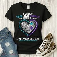 In Loving Memory Semicolon Suicide Prevention Awareness Women's T-Shirt thumb 3