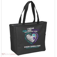 In Loving Memory Semicolon Suicide Prevention Awareness Tote Bag thumb 2