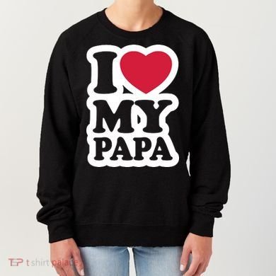 I Love My Papa Retro Women's Sweatshirt