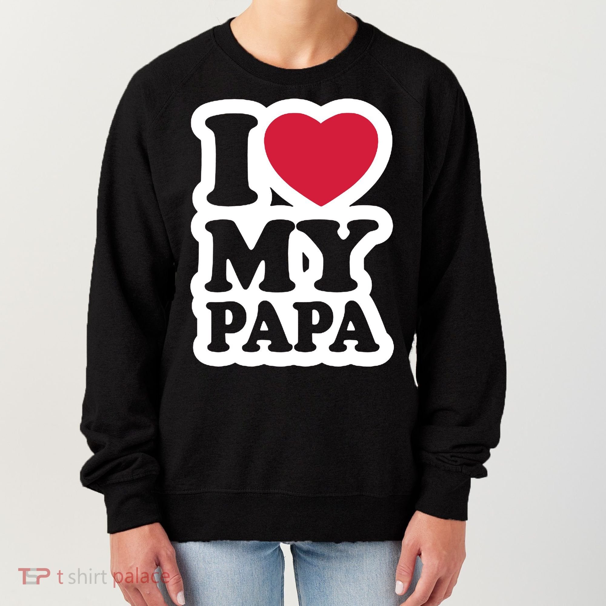 I Love My Papa Retro Women's Sweatshirt