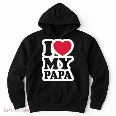 I Love My Papa Retro Hoodie