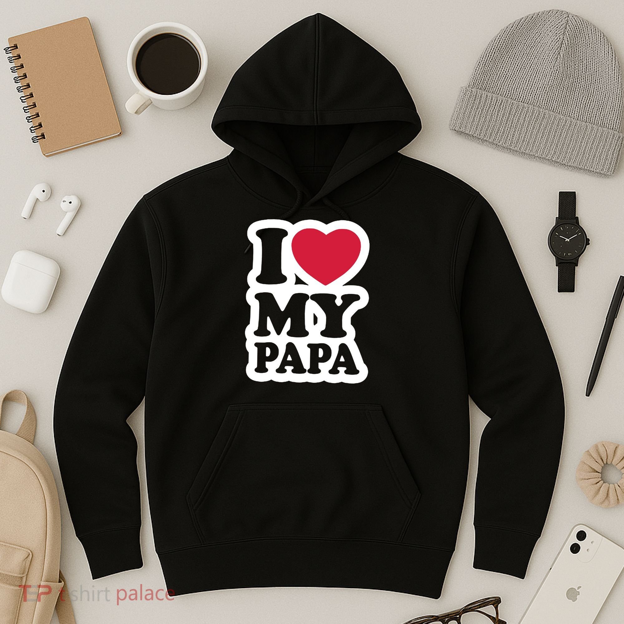 I Love My Papa Retro Hoodie