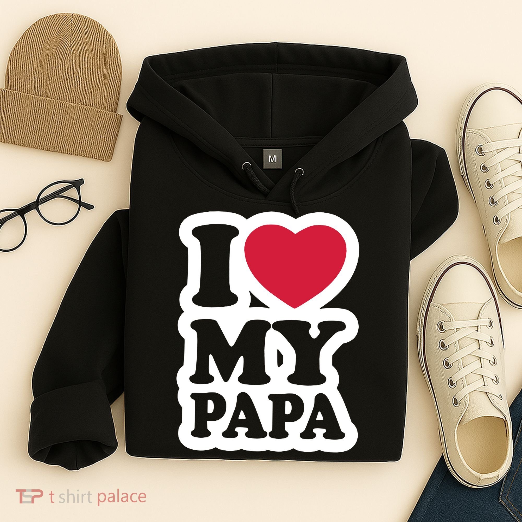 I Love My Papa Retro Hoodie