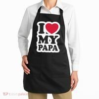 I Love My Papa Retro Apron thumb 2
