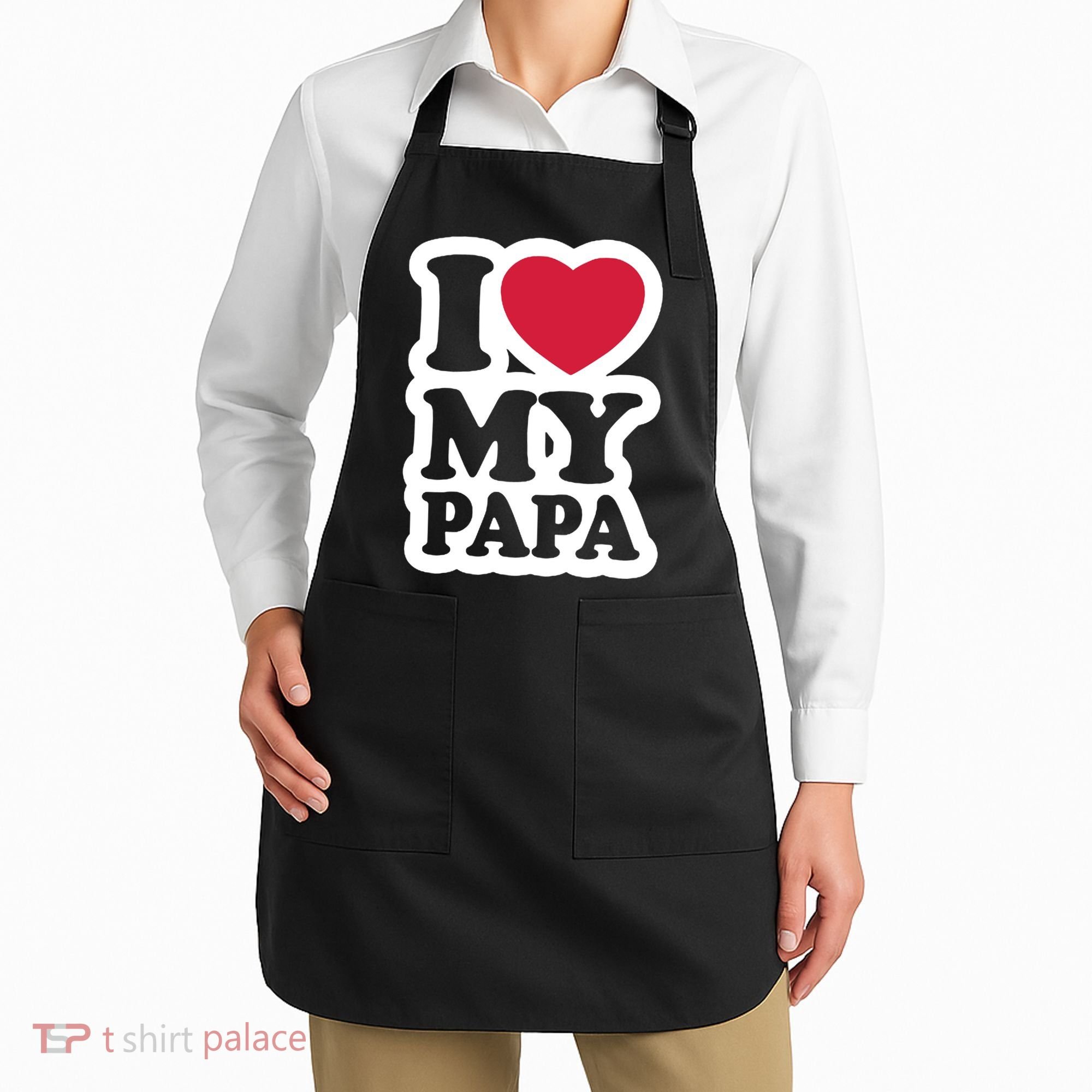 I Love My Papa Retro Apron
