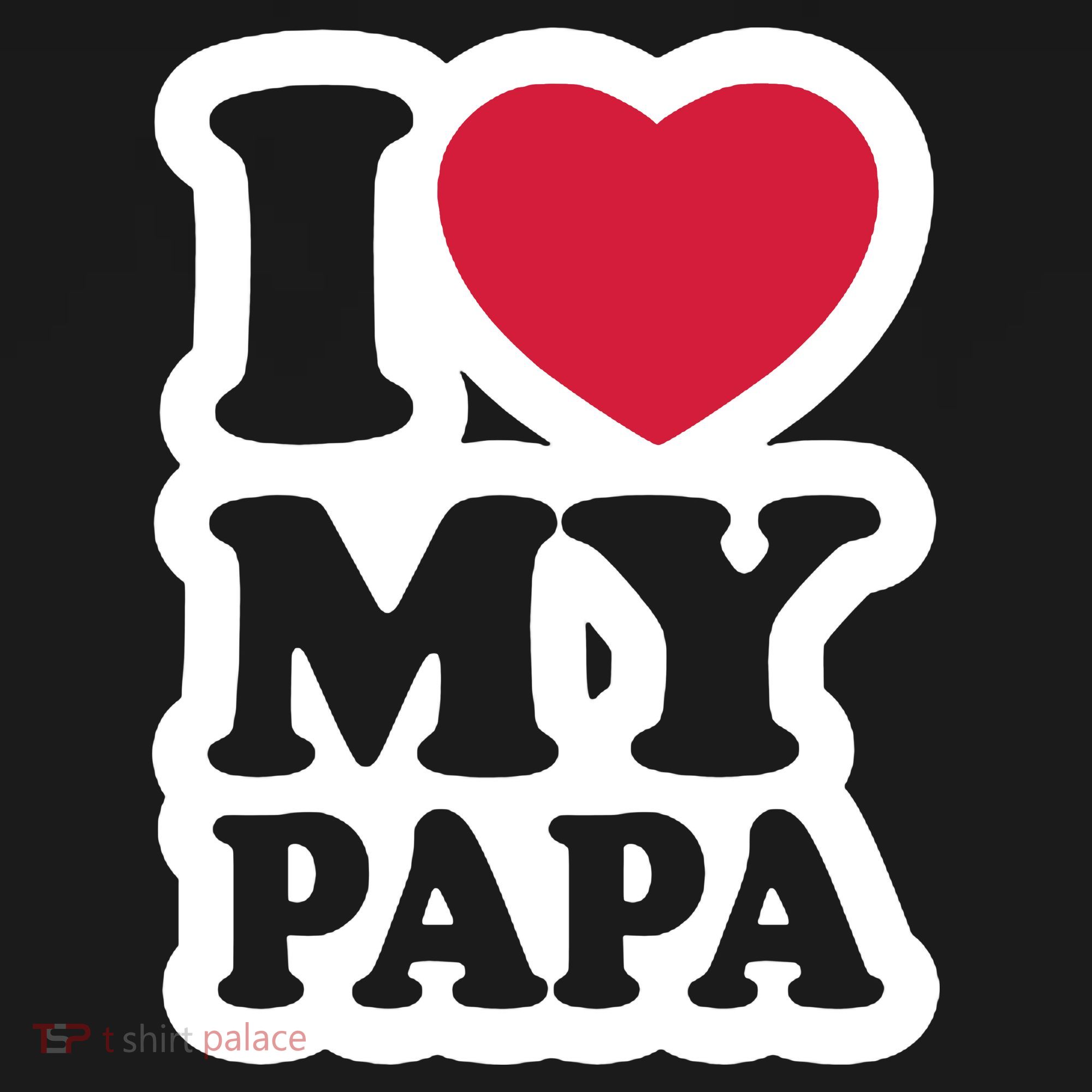 I Love My Papa Retro Apron