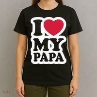 I Love My Papa Retro T-Shirt thumb 4