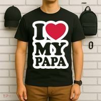 I Love My Papa Retro T-Shirt thumb 6
