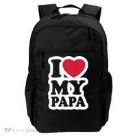 I Love My Papa Retro Backpack thumb 0