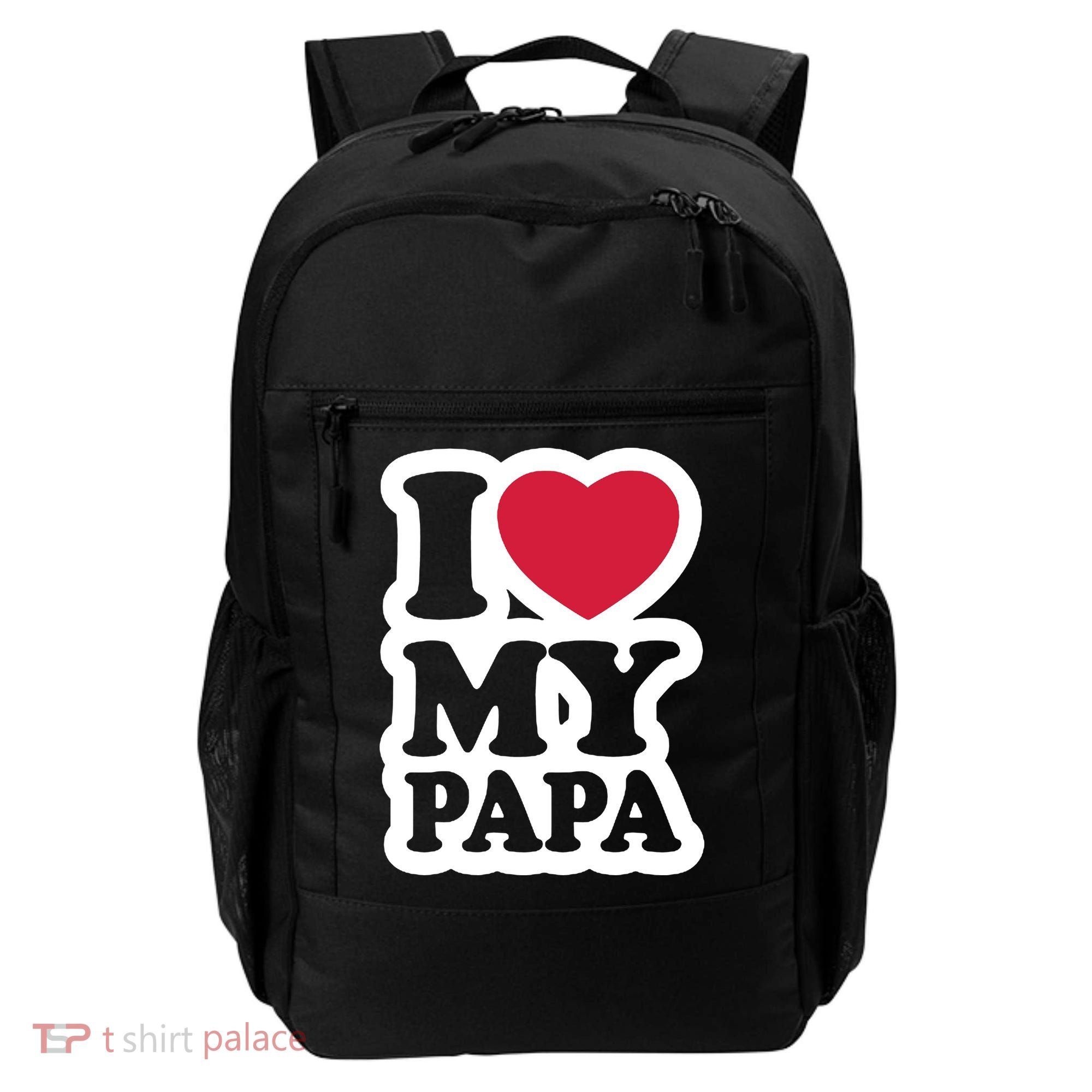 I Love My Papa Retro Backpack