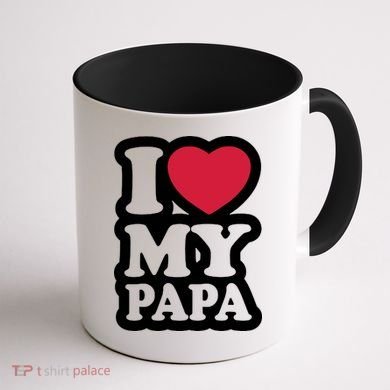 I Love My Papa Retro Coffee Mug back