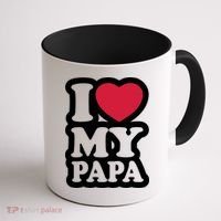 I Love My Papa Retro Coffee Mug thumb 1