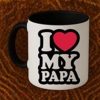 I Love My Papa Retro Coffee Mug thumb 2